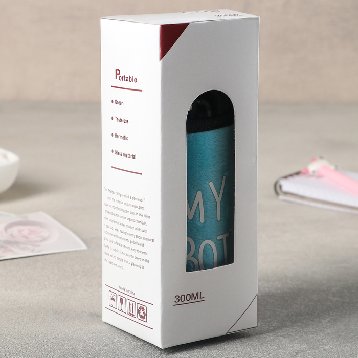 Бутылка 300 мл "В раздумьях", рисунок и цвет МИКС