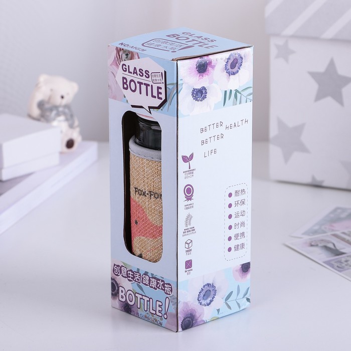 Бутылка 300 мл "Лесные жители", рисунок МИКС