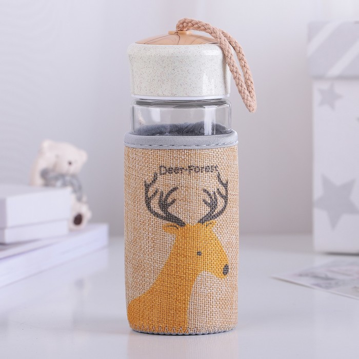 Бутылка 300 мл "Лесные жители", рисунок МИКС