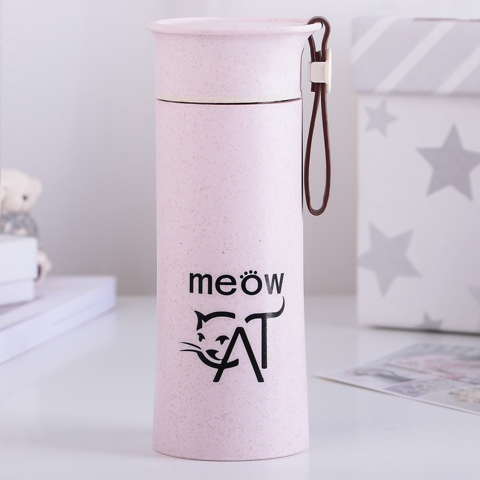 Бутылка 300 мл "Мяу", надписи и цвета МИКС