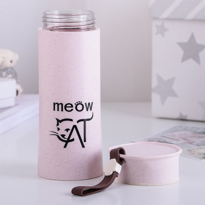 Бутылка 300 мл "Мяу", надписи и цвета МИКС