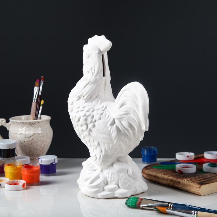 Копилка "Петушок банкир", под роспись