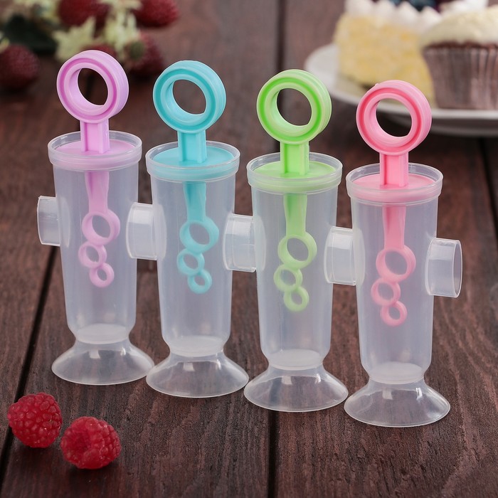 Форма для мороженого "Пузыри", 4 ячейки, цвета МИКС