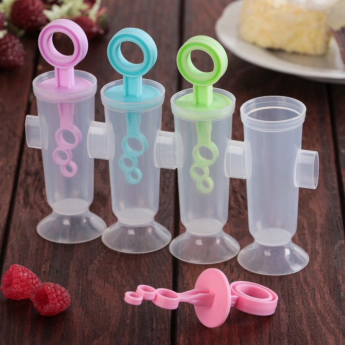 Форма для мороженого "Пузыри", 4 ячейки, цвета МИКС