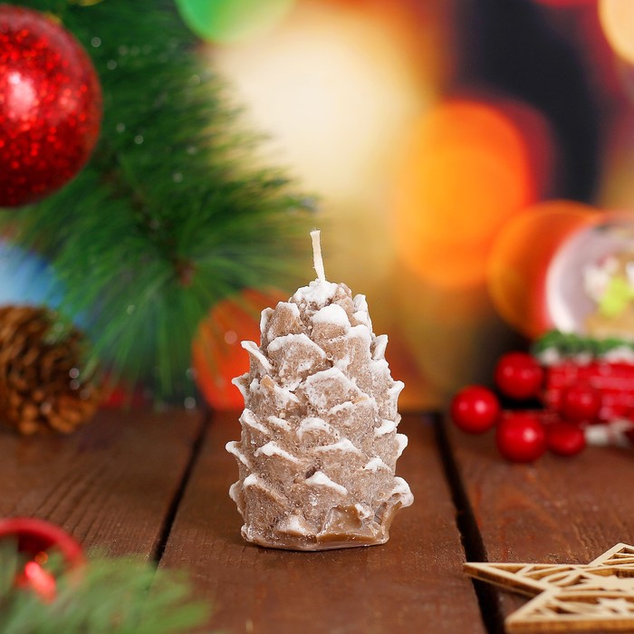 Набор свечей "Шишки" 33 штуки в ящике, арома