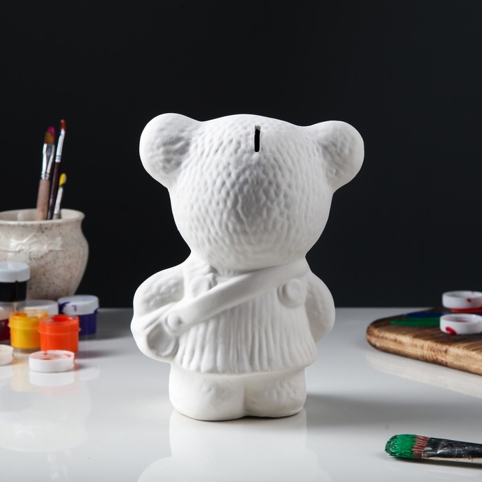 Копилка "Медвежонок девочка" под роспись