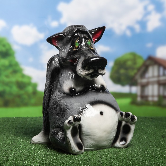 Сувенир садовый "Волк" "Ща спою", глянец