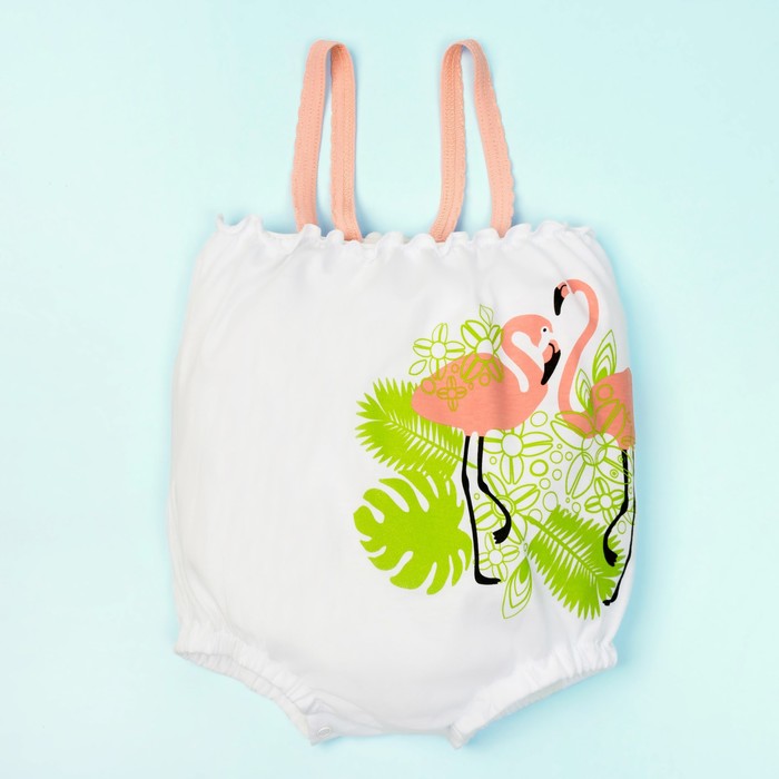 Боди без рукава (на лямках) Крошка Я "Тропики", рост 74-80см (9-12мес)