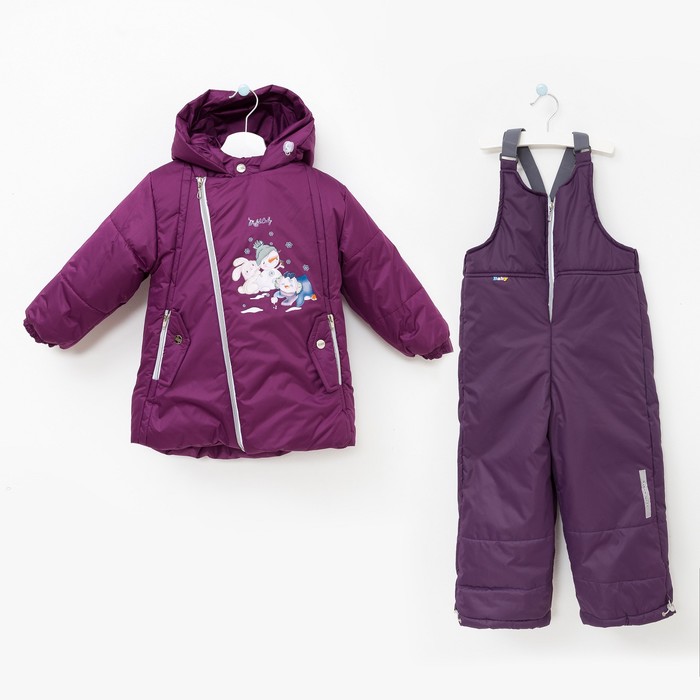 Комплект (Куртка + Полукомбинезон), рост 104 см, цвет фиолетовый