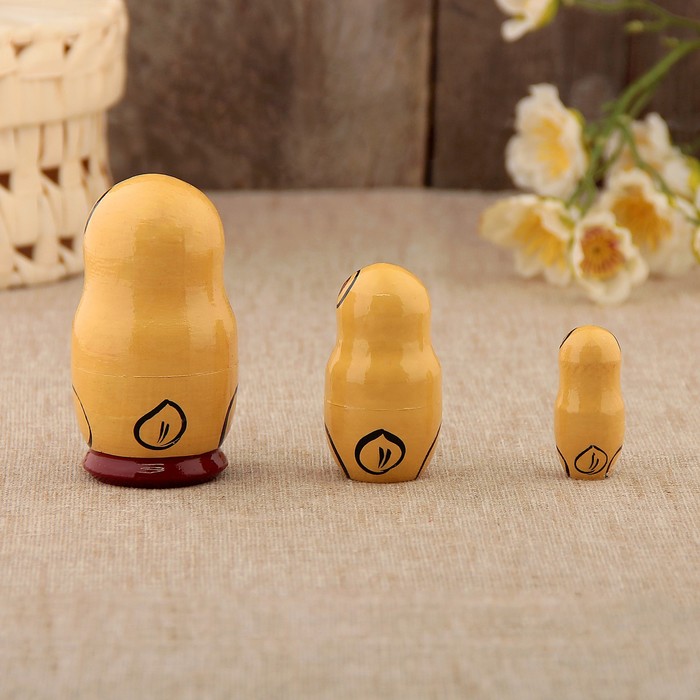 Матрёшка «Мишка», 3 кукольная, 10 см