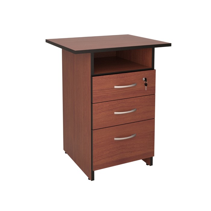 Тумба приставная с замком, 500х600х750 мм, итальянский орех