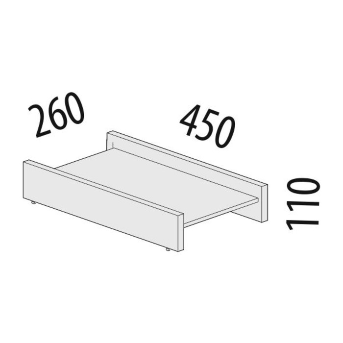 Тумба под системный блок, 260х450х110 мм, итальянский орех