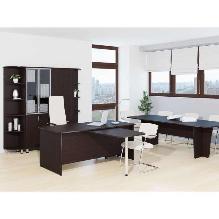 Тумба, 3 ящика с замком, 410х450х540 мм, дуб венге