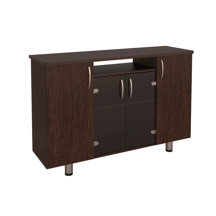 Тумба многофункциональная, 1350х420х870 мм, дуб венге