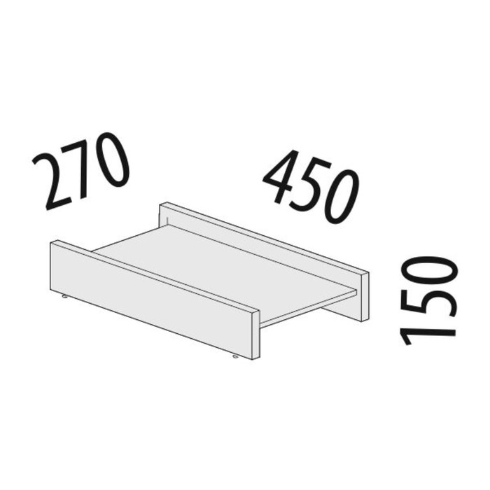 Тумба под системный блок, 270х450х150 мм, ольха