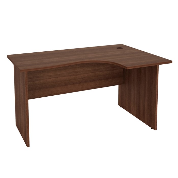 Стол эргономичный правый, 1350х900х750 мм, орех пегас