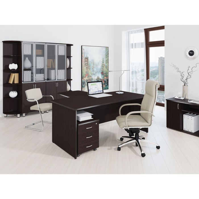 Шкаф для сувениров, 760х390х2000 мм, дуб венге