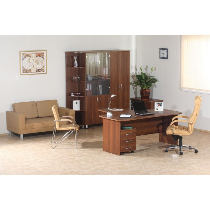 Шкаф для сувениров, 760х390х2000 мм, орех пегас