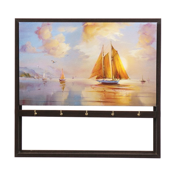 Ключница открытая "Парусник" 35х25х3 см