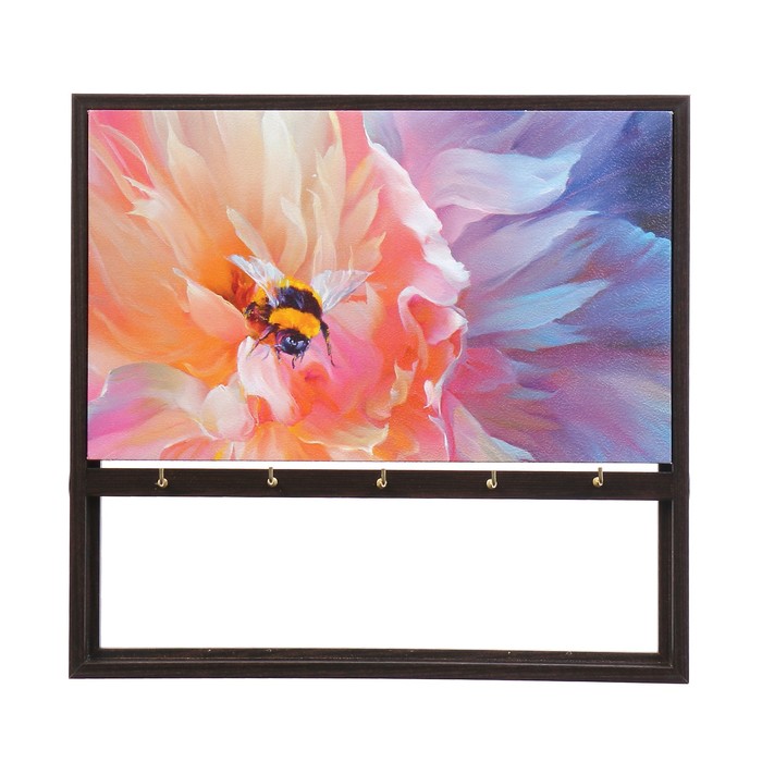 Ключница открытая "Шмель на цветке" 35х25х3 см