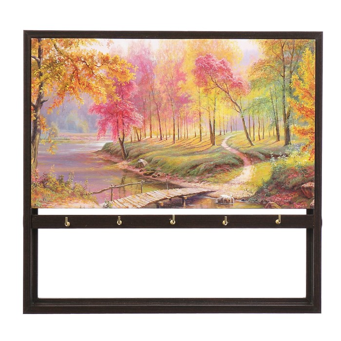 Ключница открытая "Мостик через реку" 35х25х3 см