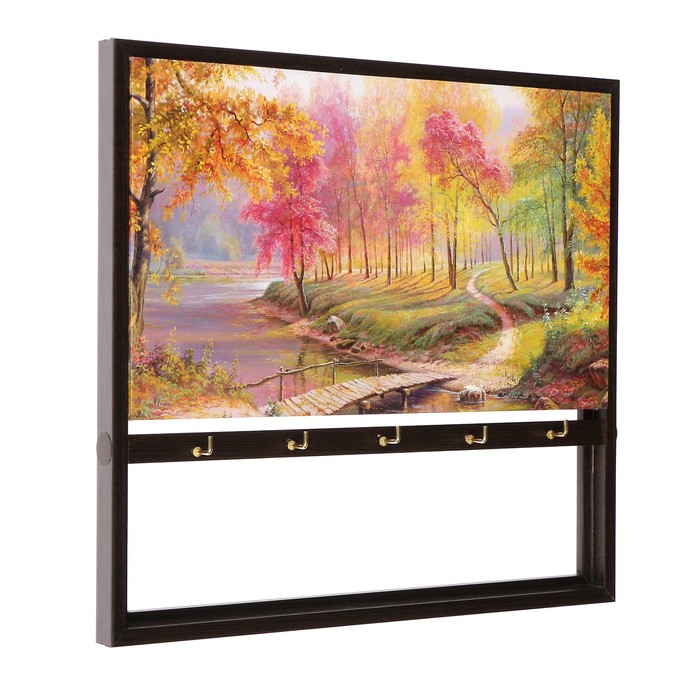 Ключница открытая "Мостик через реку" 35х25х3 см