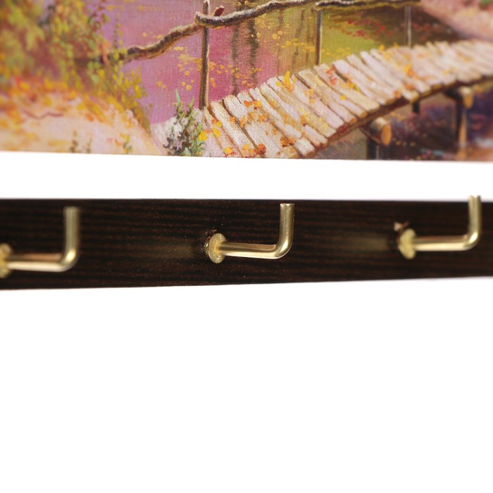 Ключница открытая "Мостик через реку" 35х25х3 см