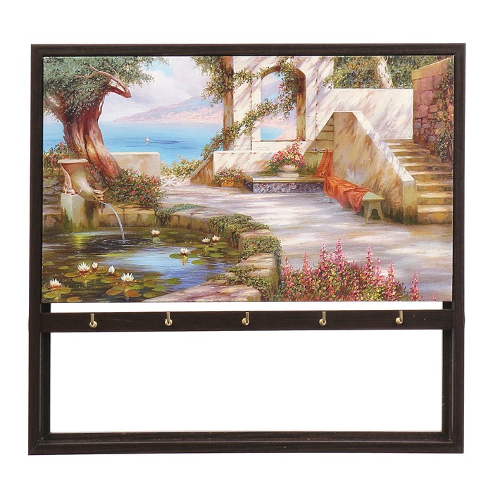 Ключница открытая "Летняя улица" 35х25х3 см