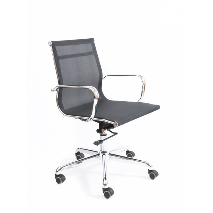 Кресло "Кайман Н", хром, чёрное