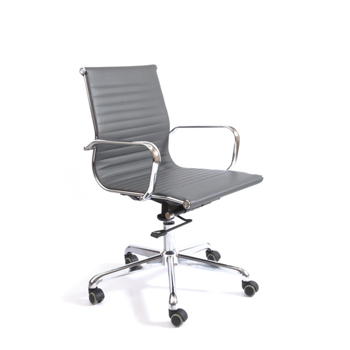 Кресло "Кайман Н", хром, тёмно-серое