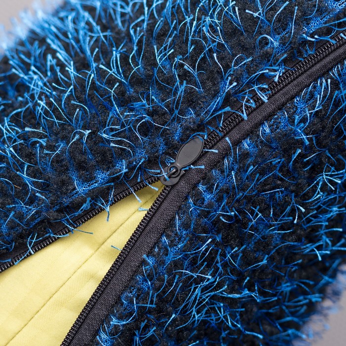 Наволочка пушистая Стиль 40*40 см василёк-чёрный, 100% п/э