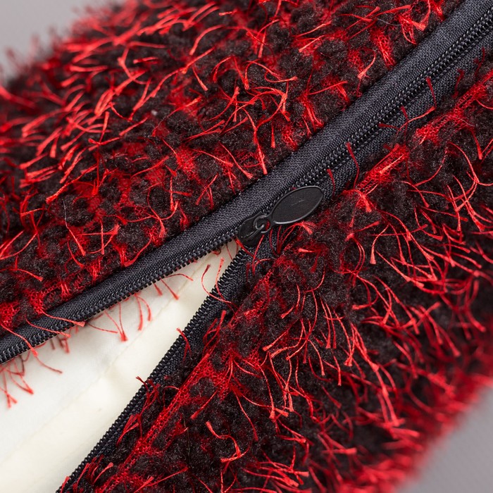 Наволочка пушистая Стиль 40*40 см сангрия-чёрный, 100% п/э