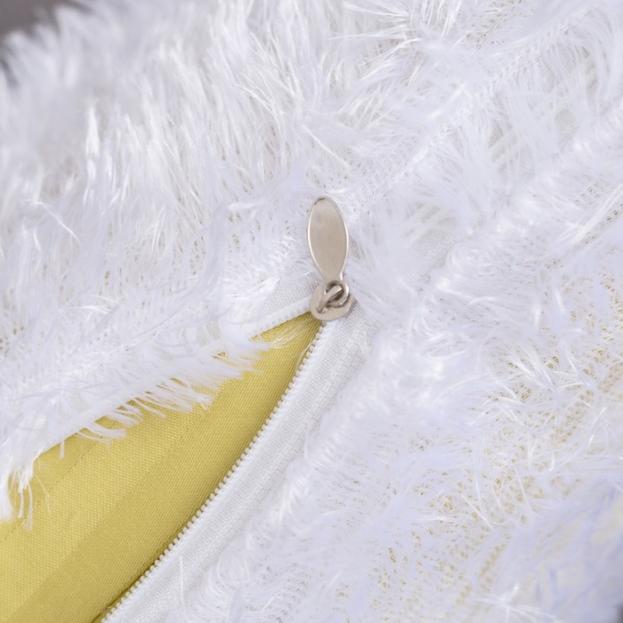 Наволочка пушистая Радуга 40*40 белоснежный, 100% п/э