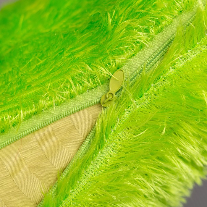 Наволочка пушистая Радуга 40*40 лайм, 100% п/э