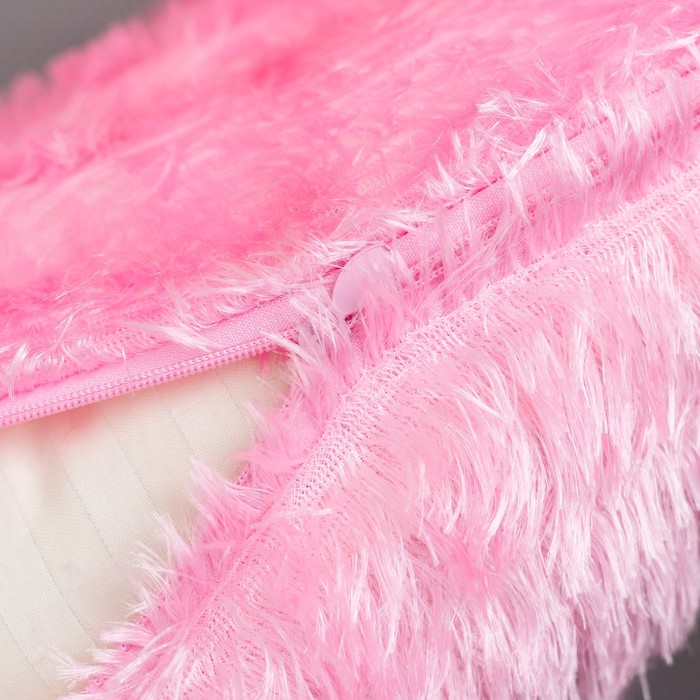 Наволочка пушистая Радуга 40*40 пудра, 100% п/э