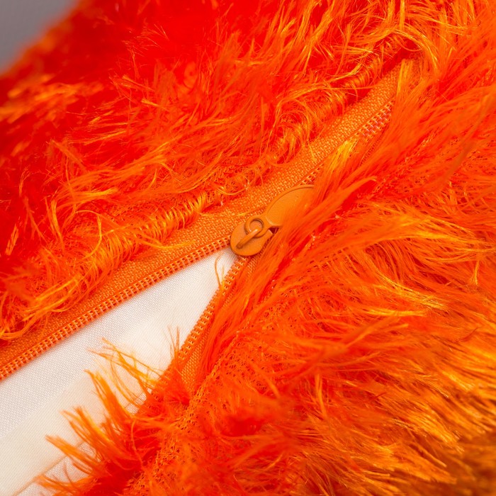 Наволочка пушистая Радуга 40*40 апельсин, 100% п/э