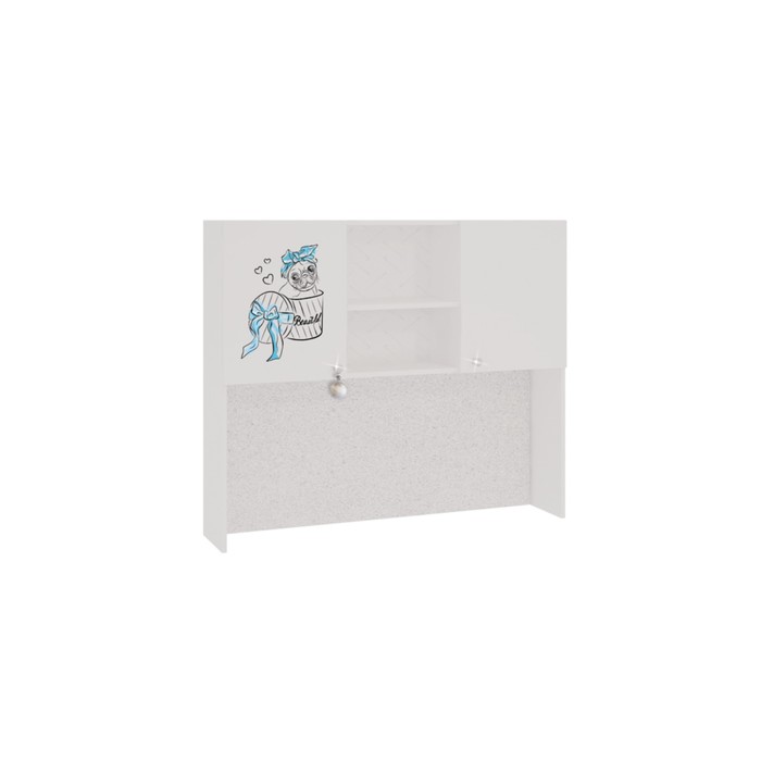 Надстройка Гламур, 1198х269х990, Белый глянец