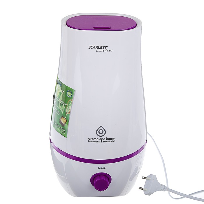 Увлажнитель воздуха Scarlett SC - AH986M14, ультразвуковой, 20 Вт, 2.0 л, арома, белый