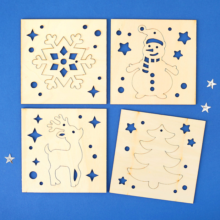 Иней-спрей с трафаретами "Новогоднее настроение", 250 мл