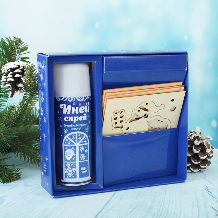 Иней-спрей с трафаретами "Зимняя сказка", 250 мл