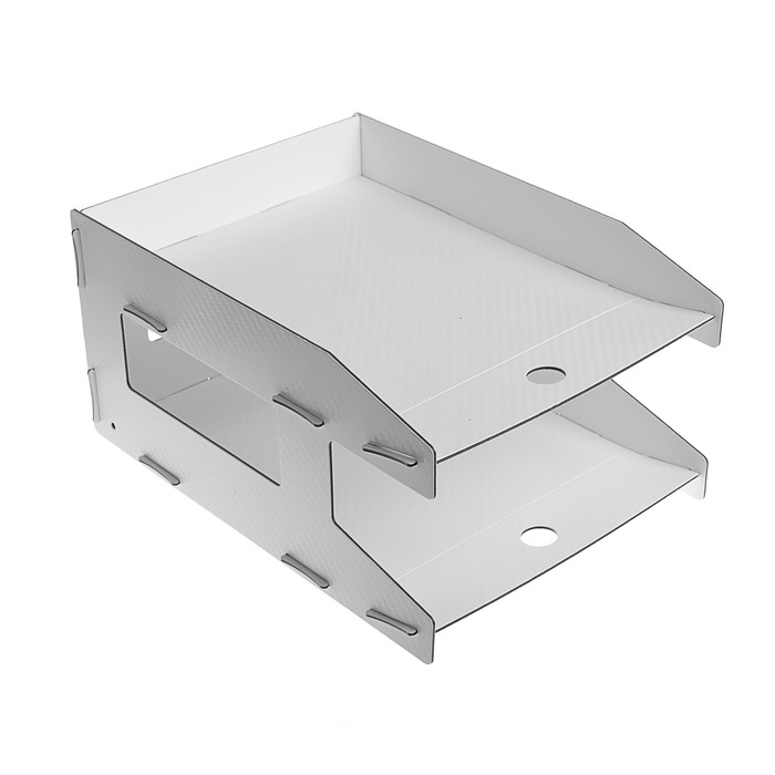 Лоток горизонтальный для бумаг 2 отделения, пластик, МИКС 23х16.5х33 см