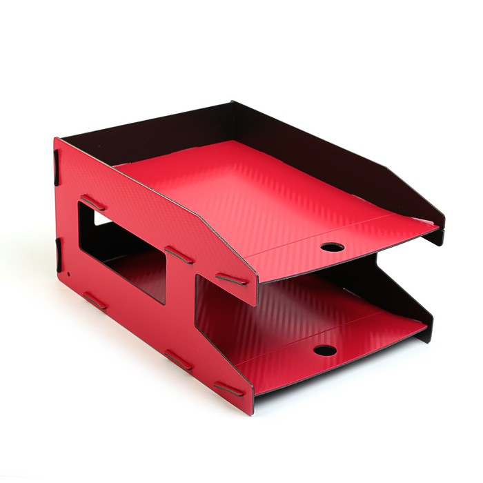 Лоток горизонтальный для бумаг 2 отделения, пластик, МИКС 23х16.5х33 см