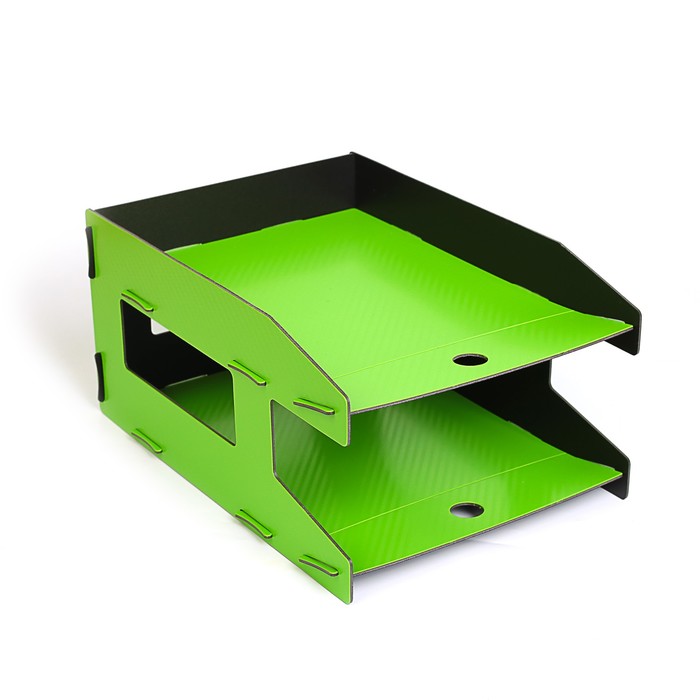 Лоток горизонтальный для бумаг 2 отделения, пластик, МИКС 23х16.5х33 см