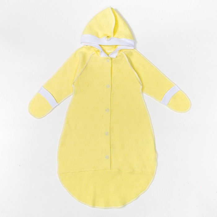 Комбинезон-мешок детский, 03405-04, цвет жёлтый, рост 62 см