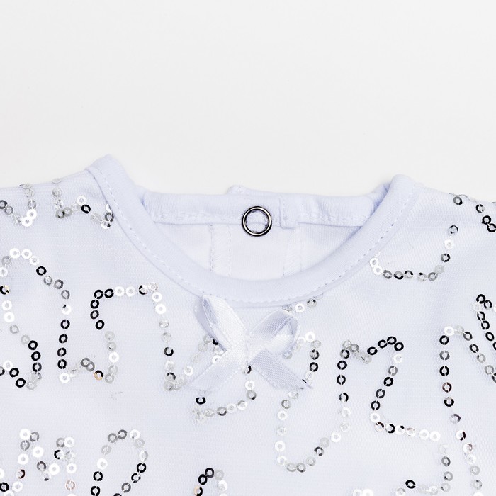 Комплект для девочки нарядный, 13038-15, цвет белый, рост 56 см