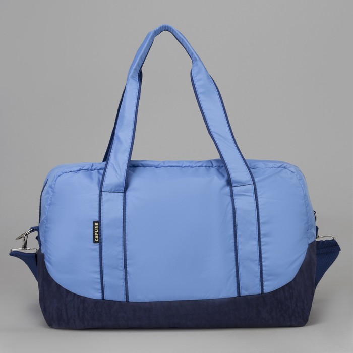 Сумка спортивная, отдел на молнии, наружный карман, цвет синий/голубой