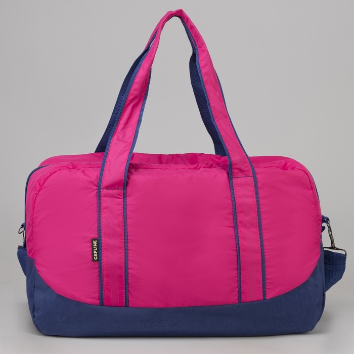 Сумка спортивная, отдел на молнии, наружный карман, цвет синий/малиновый