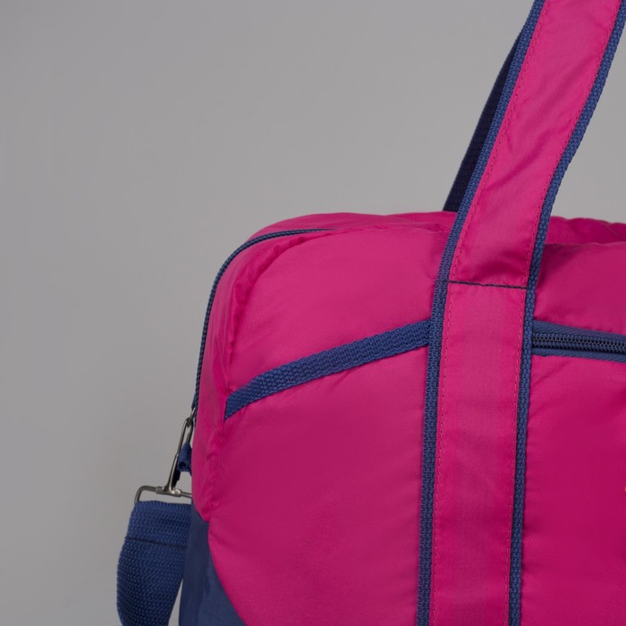 Сумка спортивная, отдел на молнии, наружный карман, цвет синий/малиновый