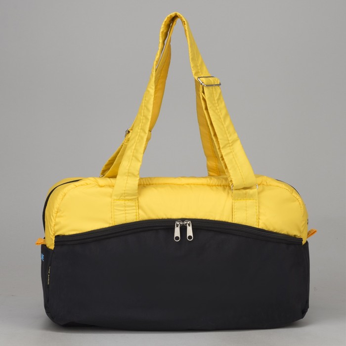 Сумка спортивная "Fitness sport", отдел на молнии, цвет чёрный/жёлтый
