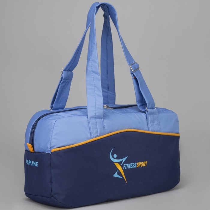 Сумка спортивная "Fitness sport", отдел на молнии, цвет синий/голубой